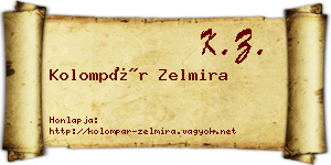 Kolompár Zelmira névjegykártya